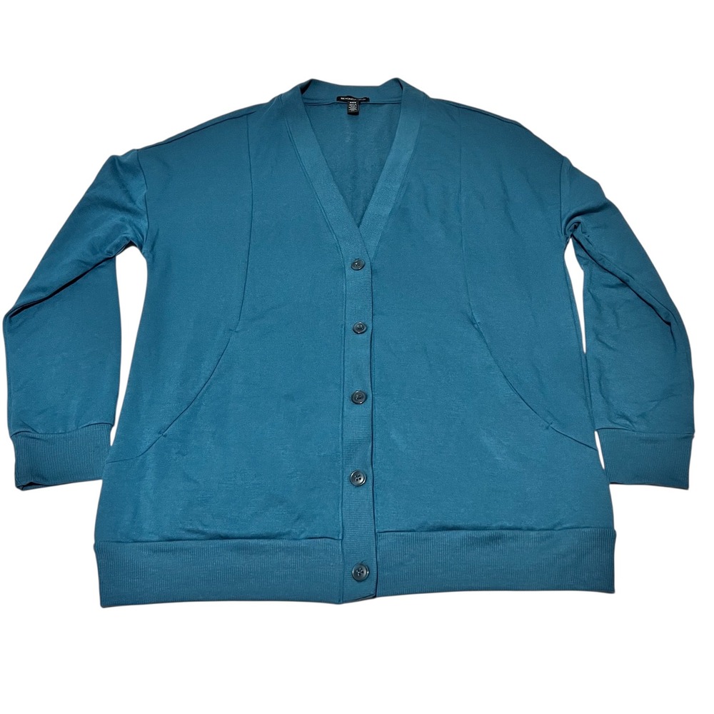 Beyond Yoga Carefree‎ Button Cardigan Size Medium Women's Teal